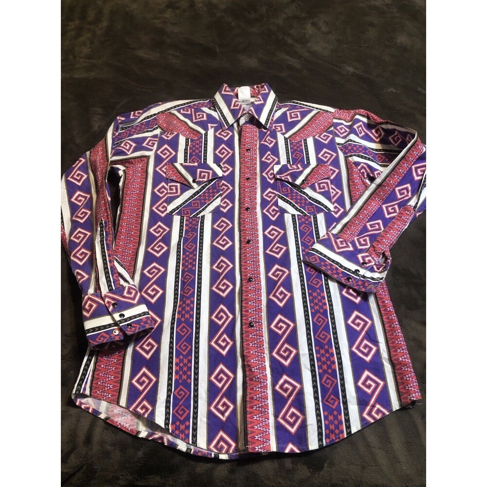 American Legend Men's Black Pearl Snap Western Shirt 100% Cotton Made In USA Ml
